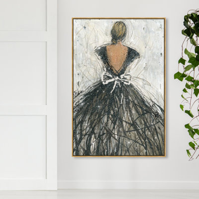 Midnight Glam I Dress - peinture sur toile