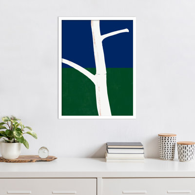 bark by Little Dean Wood Framed Wall Art Print