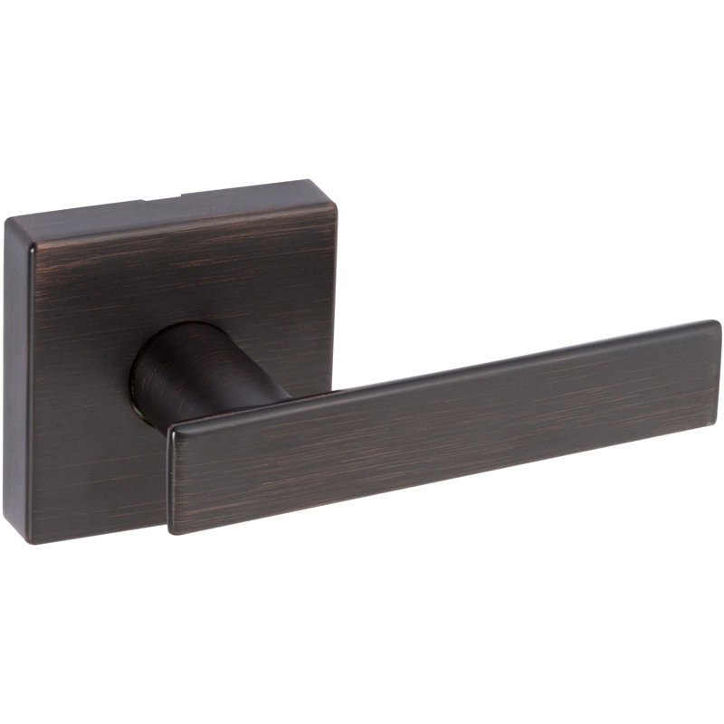 Faux levier de porte simple avec rosette carrée Kira, Bronze