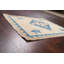 Ensemble de 2 tapis uniques en laine noué à la main de style années 1980 1 pi 9 po x 2 pi 2 po beige / bleu