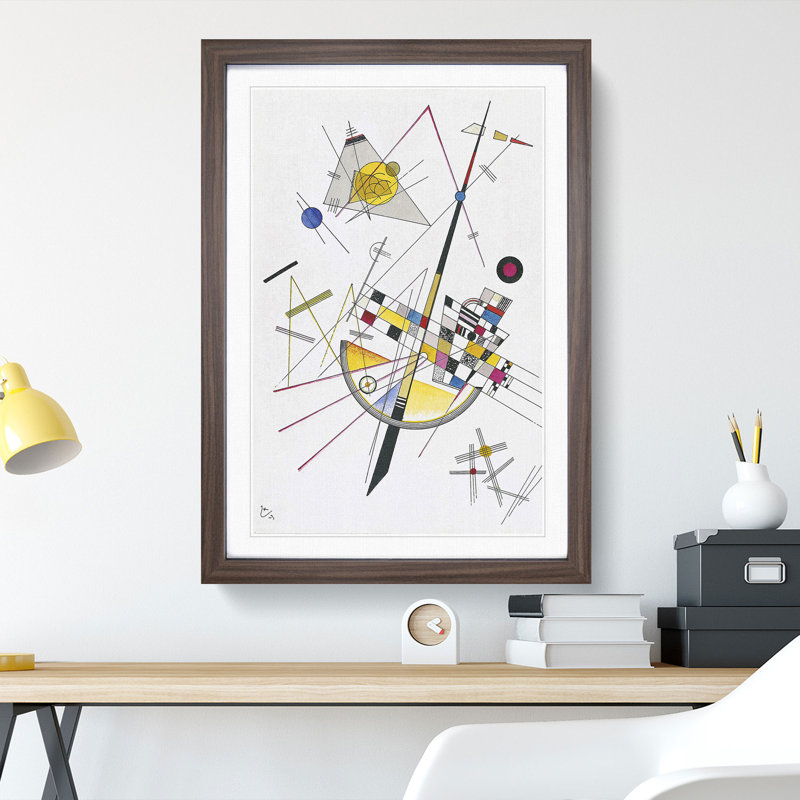 Delicate Tension by Wassily Kandinsky - Picture Frame Painting, Walnut Framed, 65cm H x 48cm W x 2cm D