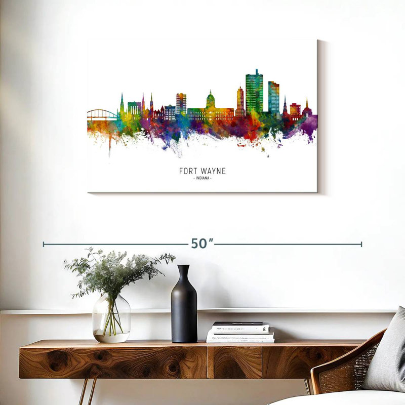 Fort Wayne, Indiana Skyline I, H 24 po x l 36 po