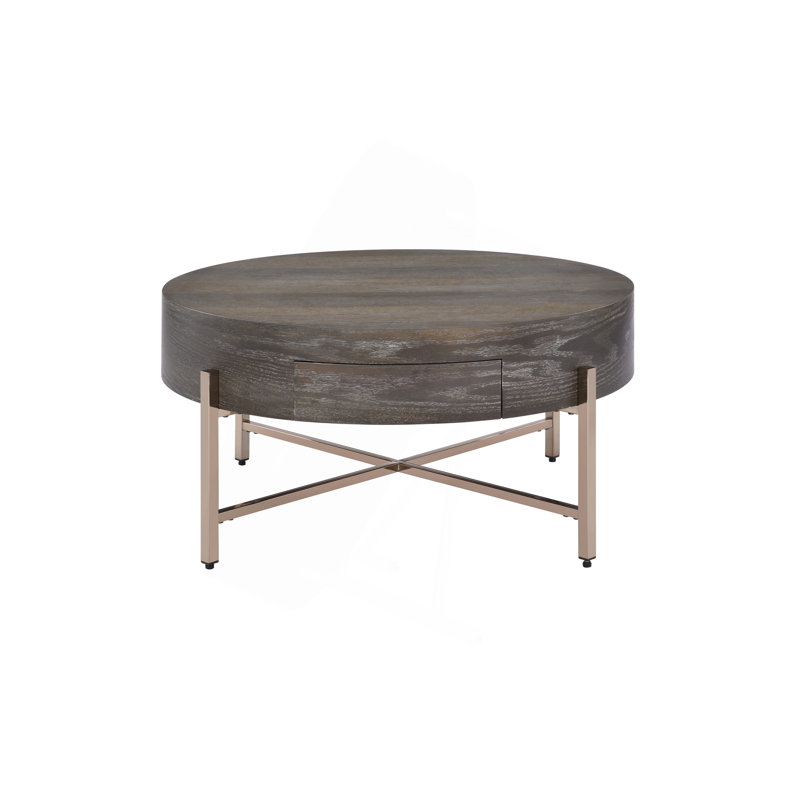 Table basse Weyton brun clair et champagne