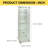 4-Layer Display Cabinet Modern Glass Showcase With LED Light & Door, White-1215551346