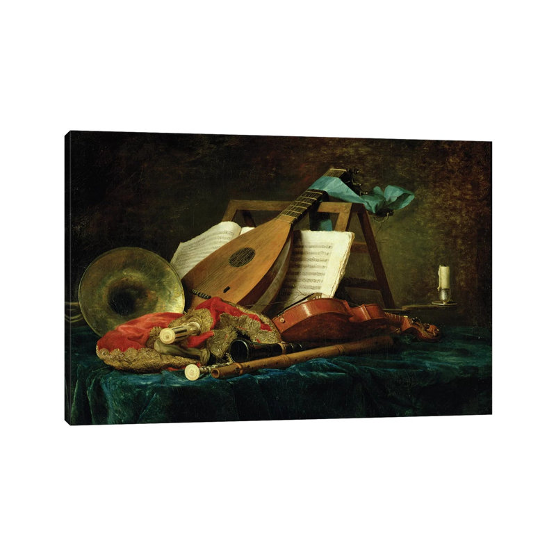 The Attributes of Music, 1770 1 Piece Wrapped Canvas Painting, 20.32cm H x 30.48cm W  x 1.91cm D