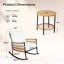 Ensemble de patio à bascule compact pour 2 personnes avec coussins moelleux