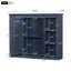 Armoire à pharmacie de 35 po, armoire de rangement murale pour salle de bain, armoire de salle de bain moderne avec miroir, armoire à miroir avec 6 tablettes ouvertes-1781345815