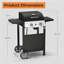 Barbecue au propane à 2 brûleurs 21 000 Btu - 325 pieds carrés Electactic Espace de cuisson, couvercle et roulettes