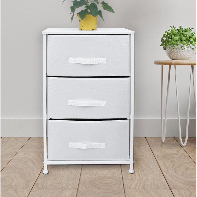 45cm W 3 - Drawer Chest of Drawers, White
