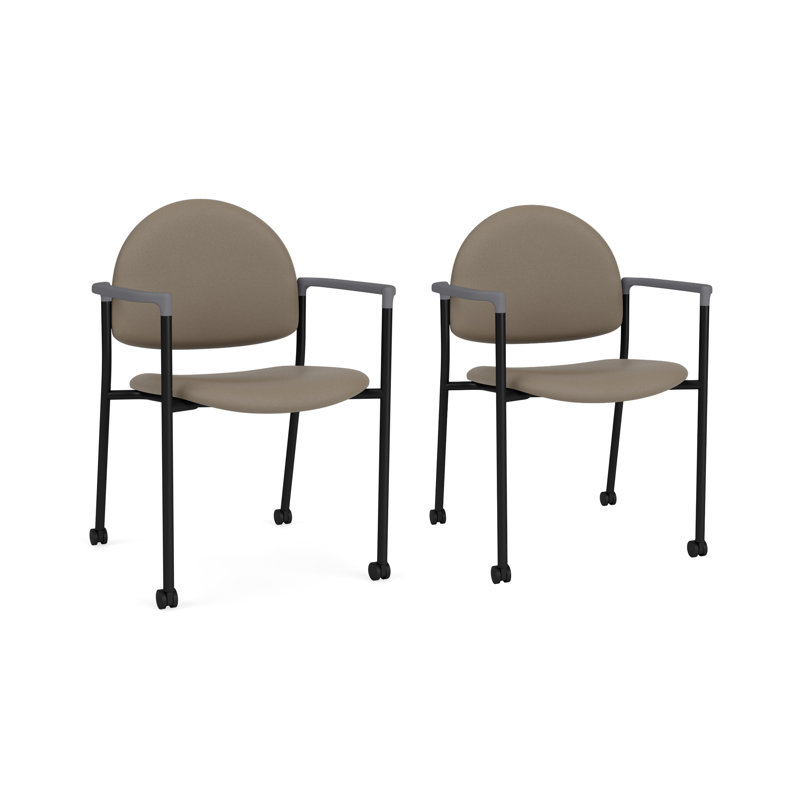 Chaise d'invité à chat avec roulettes, Noir, Modena blé