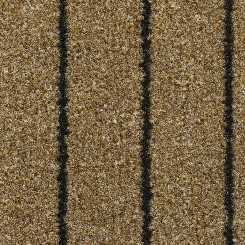 Amelia-Danni Non-Slip Striped Doormat, Rectangle 40 x 60cm, Beige