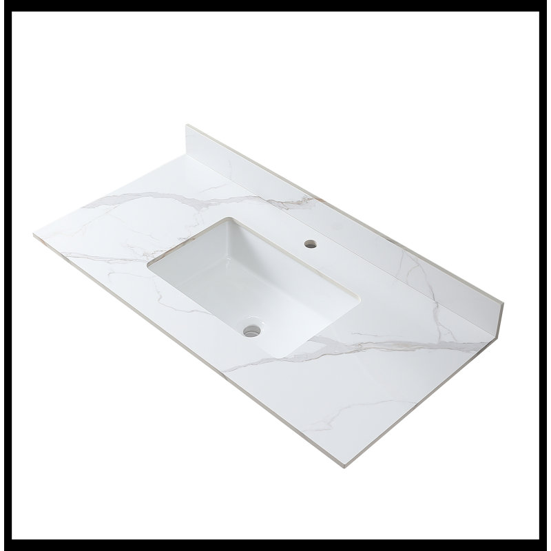 Dessus de meuble-lavabo 43 po Montary, Blanc