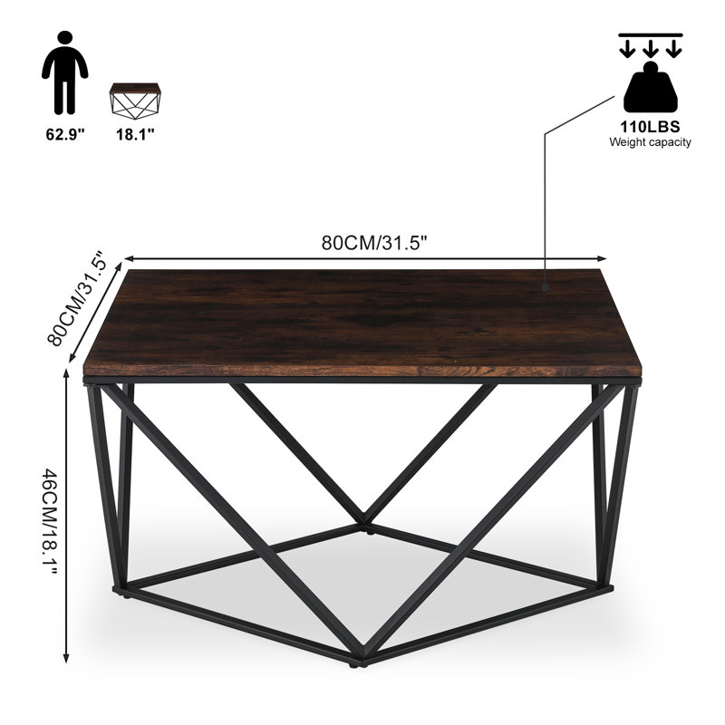 Bastiana Frame Coffee Table, Brown