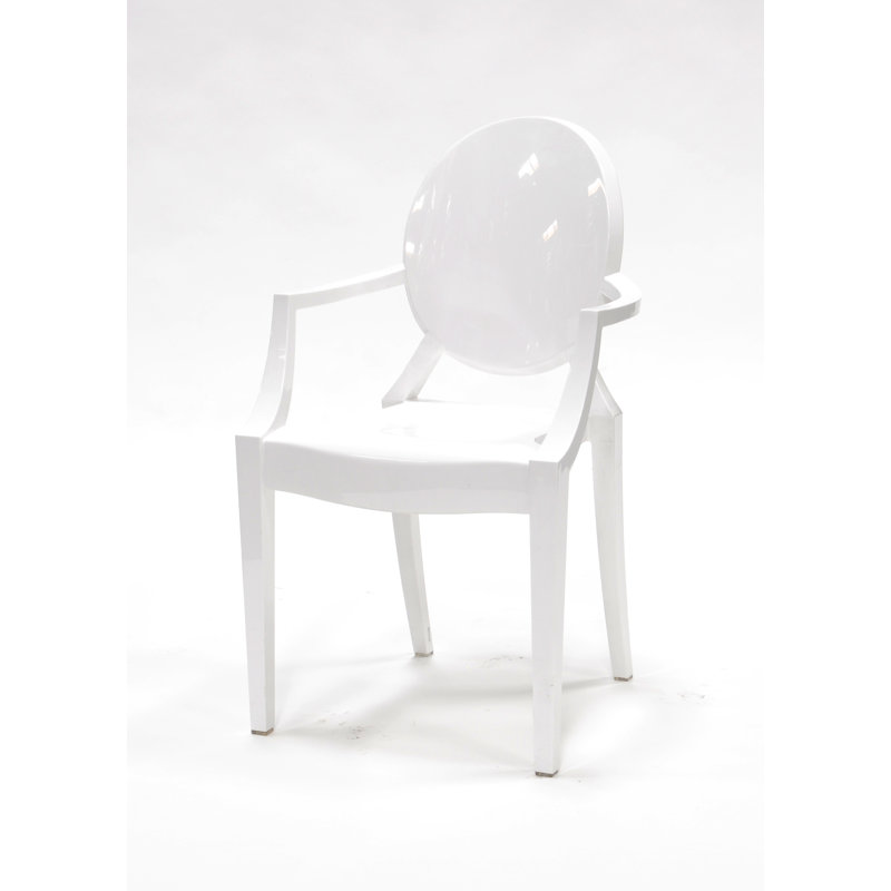 Phantom Plastic Stackable Multipurpose Chair ( Set of 4 ), White