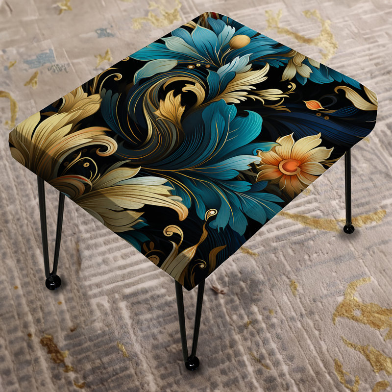 Art Deco Inspirations Paisley Pattern - Paisley Rectangle Ottoman