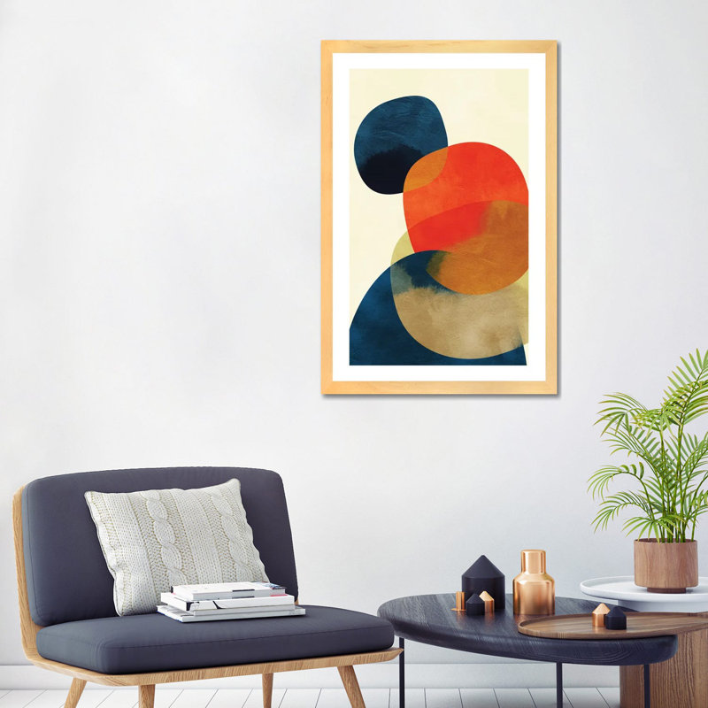 «Mid Century Modern VIII» par Ana Rut Bré - impression d'art graphique, H 32 po x l 24 po x P 1 po, Blanc