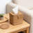 Rattan Tissue Box Cover With Hinged Lid - Decorative Woven Square Holder For Facial Tissues, Napkins, And Paper Towels - Natural Home And Office Decor