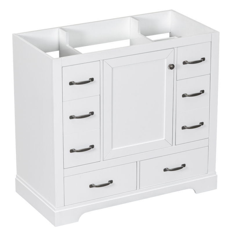 Meuble-lavabo de salle de bain sans lavabo, Blanc