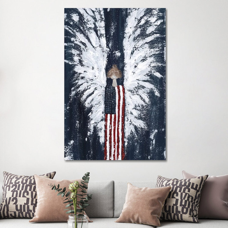 Americana Angel by Ashley Bradley - Wrapped Canvas Painting