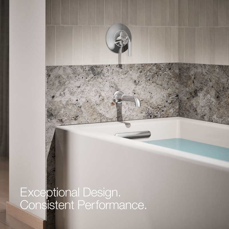 Tone Wall-Mount Non-Diverter Bath Spout, Polished Chrome