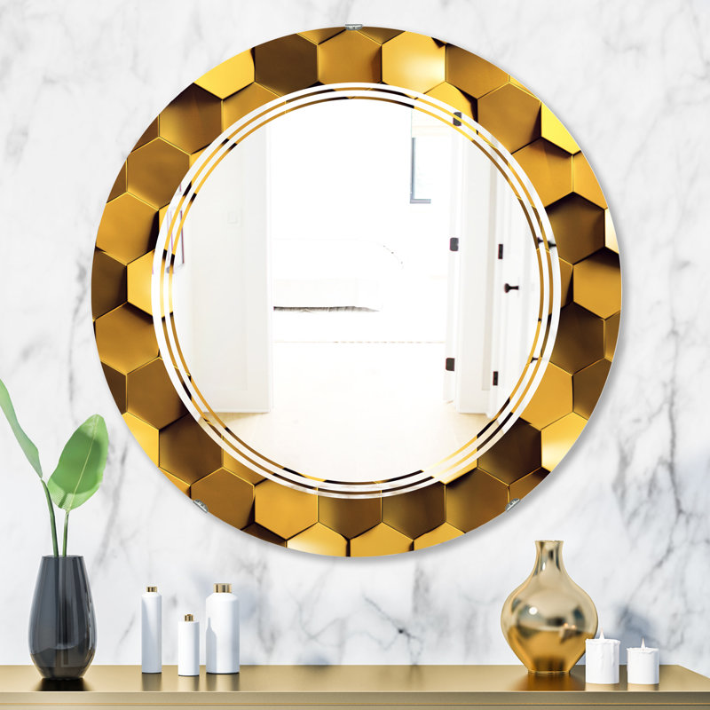 Miroir mural Honeycomb, H 23,6 po x l 23,6 po