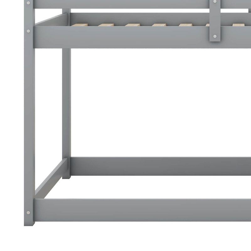 Laurentius Kids Twin Over Twin Bunk Bed, Gray