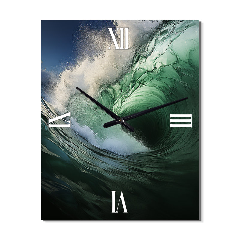 Horloge murale côtière Majestic Waves II, H 28 po x l 12 po x P 1 po