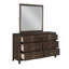 Commode à 6 tiroirs de style moderne Kenzo en bois de noyer (commode incluse)