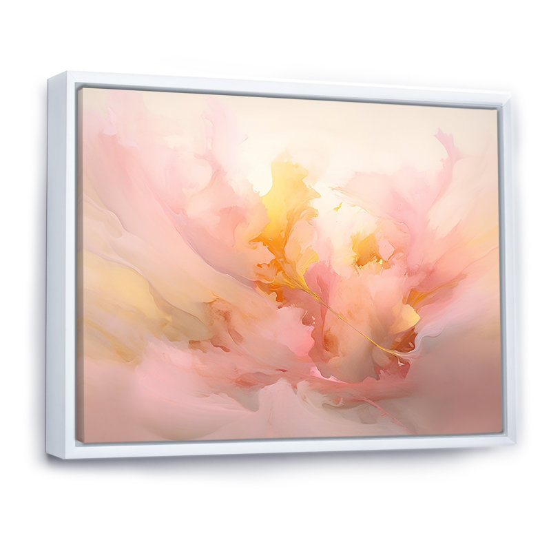 Sentiments tendres dans l'aquarelle rose rétro I - formes abstraites, impressions d'art mural, H 30 po x l 40 po x P 1,5 po