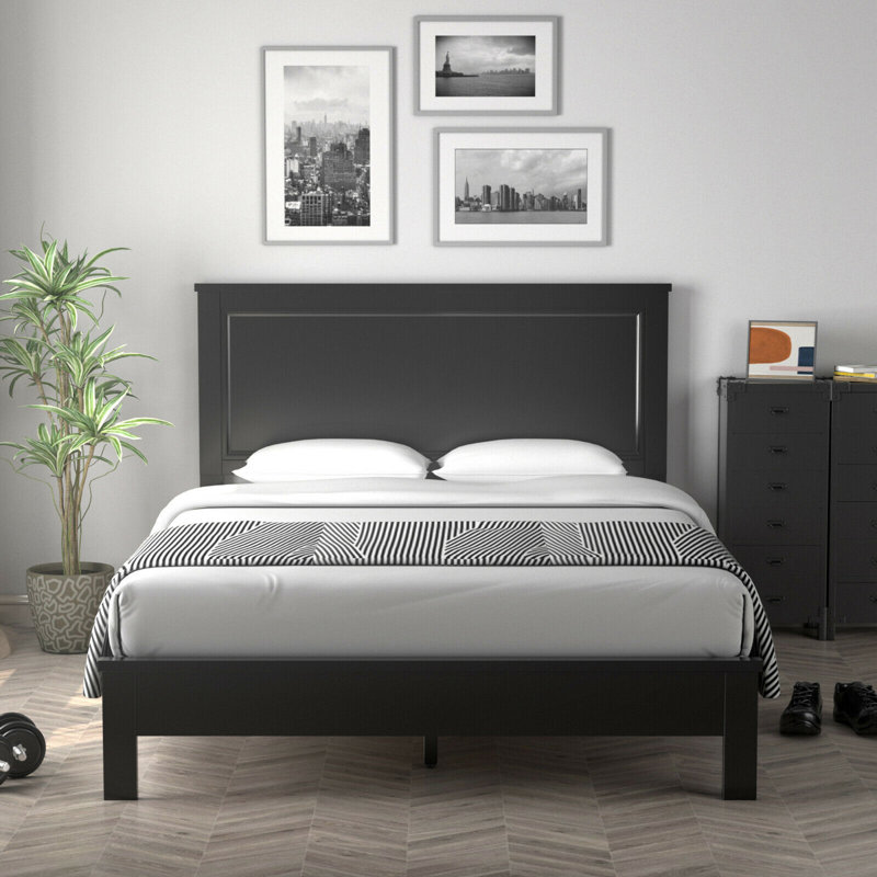 Algene Platform Bed, Queen, Black