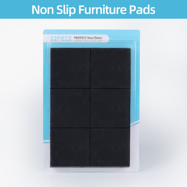 Bi-Comfer Non Slip Furniture Pads - Premium12 Pcs 3*3 Chair Leg