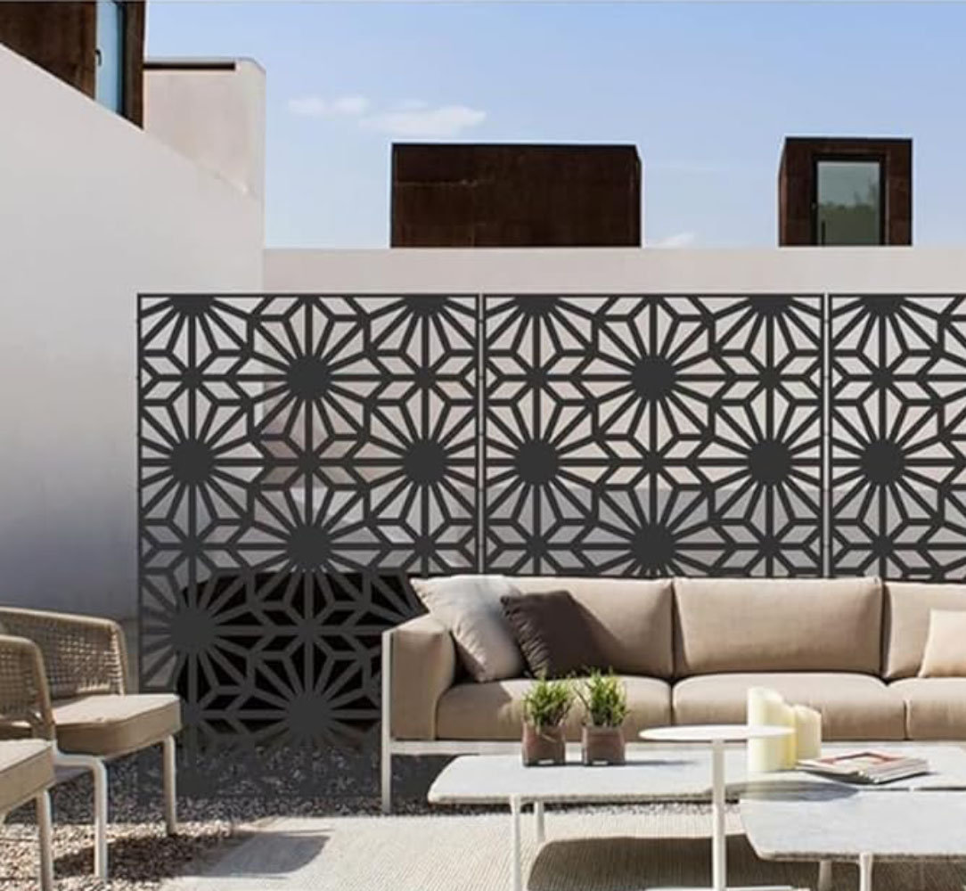 Domi Louvered Metal Privacy Screen & Reviews - Wayfair Canada