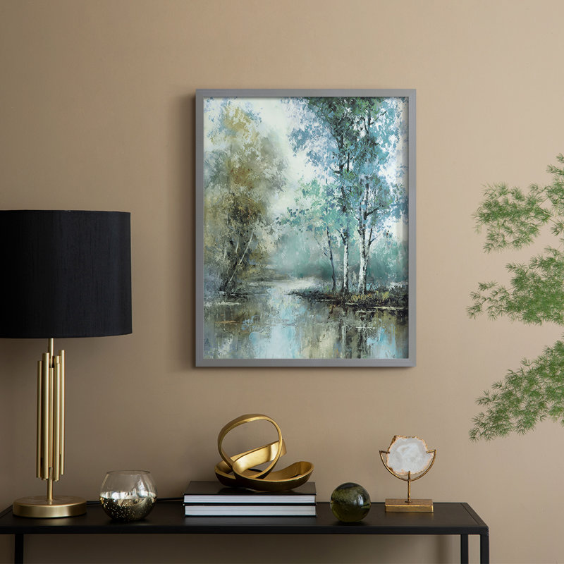 Spring's Grace I Framed Print - Solid Wood, Gray, 30" H x 24" W