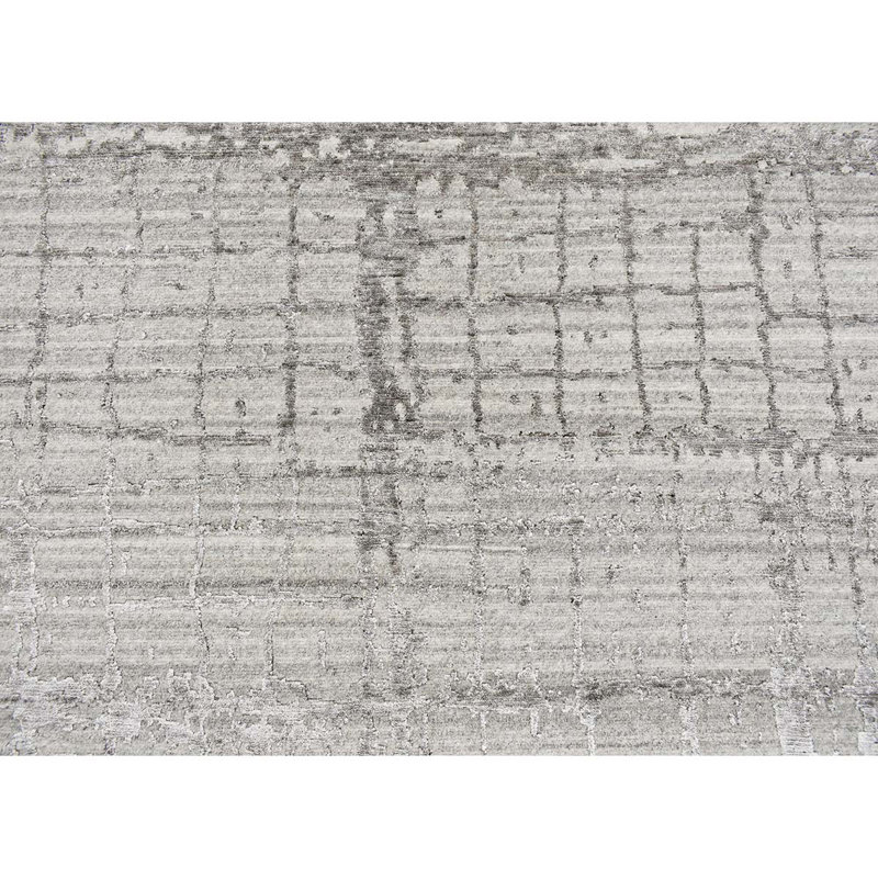 Hand-Knotted High-Quality Natural and Silver Area Rug