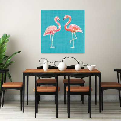 Tropical Oasis Pink Flamingos Bird Flamingo Tropical Art