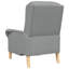 Fauteuil vidaXL gris clair en tissu 29,92 x 37,01 x 40,16 po-1178589471