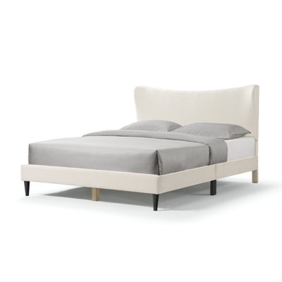 Anij Upholstered Wingback Bed