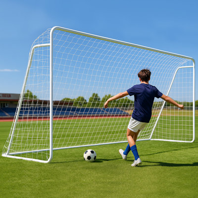Steel Soccer Goal - Soccer Goals For Backyard With Training Target And 6 Cones