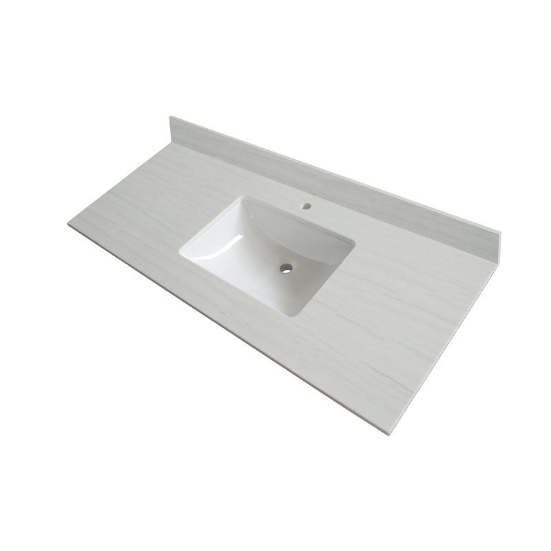Ensemble de meuble-lavabo simple 51 po avec miroir Gordan, Gris