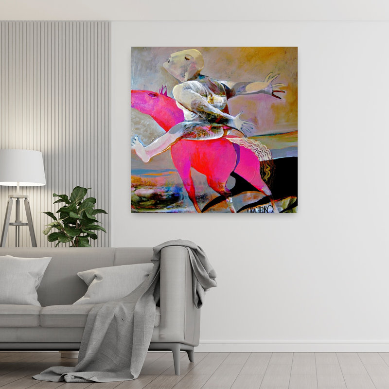 Art mural abstrait cheval surréel abstrait