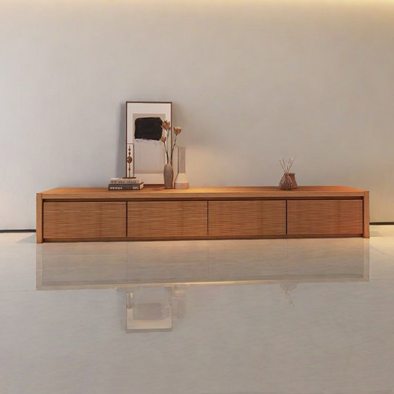 Simple ripple design TV cabinet, 94.49"