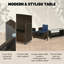 Ensemble de canapé modulaire d'extérieur en osier durable 4 pièces avec coussins et table basse en verre trempé pour patio et jardin