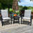 All-Weather Metal Outdoor Dining Chairs, Stackable and Durable for Patio, Garden, and Poolsides, UV-Resistant and Quick-Drying-129006310