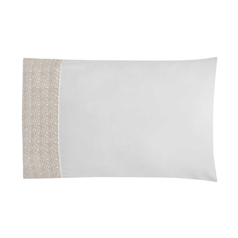 Pearls 100% Cotton Sateen Sheet Set, King, white-latte