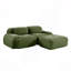 Canapé de 208 cm en tissu velours côtelé doux, design modulaire, multiples combinaisons, accoudoirs incurvés, assemblage requis, mousse haute résilience, convient pour le salon, les espaces de détente et la chambre.