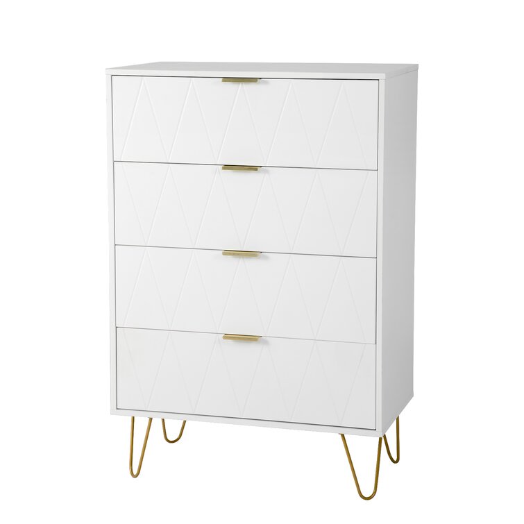 ULALE 4 DRAWER CHEST - WHITE - 389273