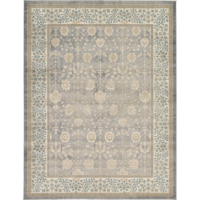 Linz Floral Indoor Rug, Rectangle 8' x 11'