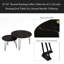 Ensemble de 2 tables basses gigognes rondes de 27,56 po, ensemble de tables de bout gigognes circulaires, plateau de table rond en bois et base en métal robuste pour le salon et la chambre à coucher-2044371468-2044371464
