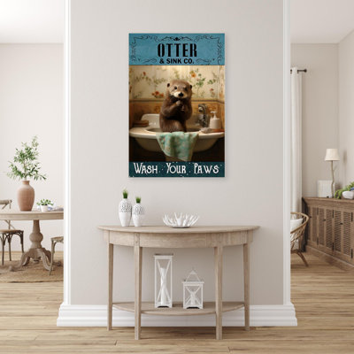 " Otter Sink Co - 1 Piece Rectangle Graphic Art Print On Wrapped Canvas "