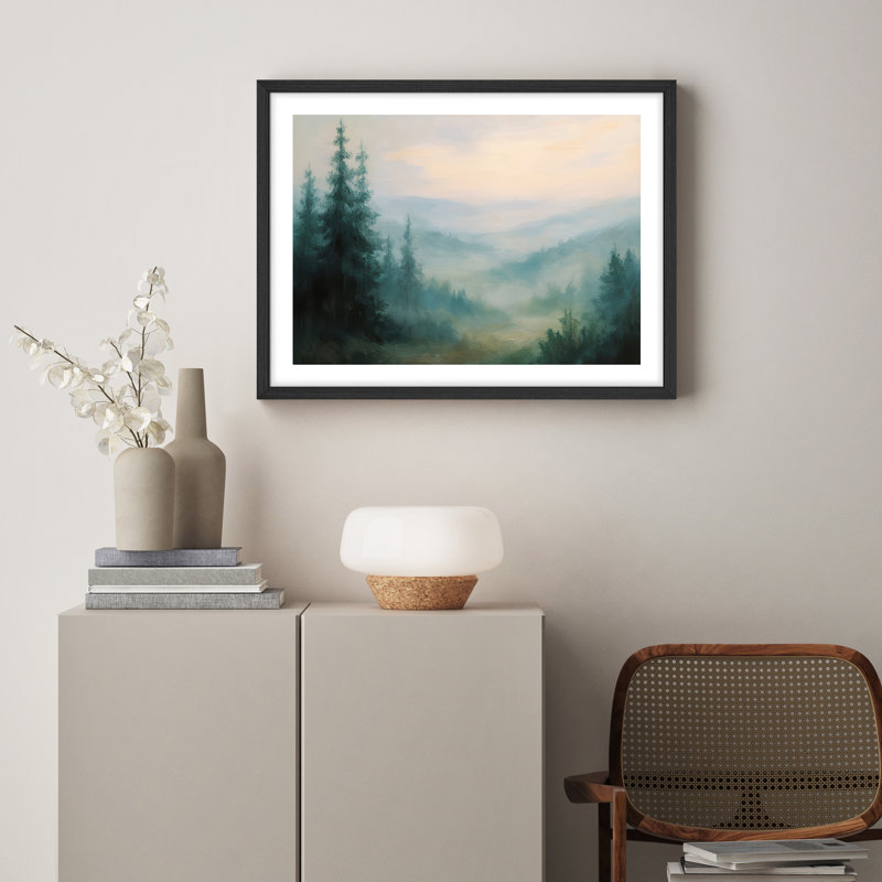Reproduction de paysage encadrée pour la maison - 11 po x 14 po, H 11 po x l 14 po, Noir